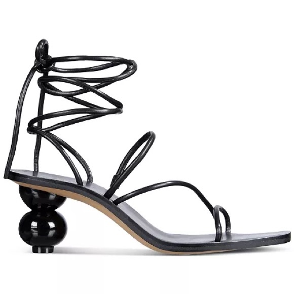 Women’s INC Chedel Black Lace-Up Ankle-Tie Dress Sandals Size 6.5! - Picture 1 of 9